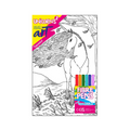 PoundFun Velvet Poster Art Unicorns – Kids Coloring Set with Markers