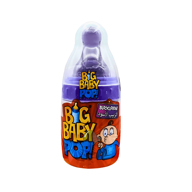 Big Baby Pop Blackcurrant - Fizzy Dipping Lollipop Candy by PoundFun