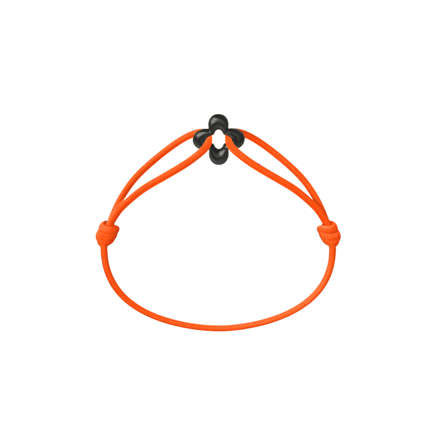 Mini Black Clover Cord Bracelet