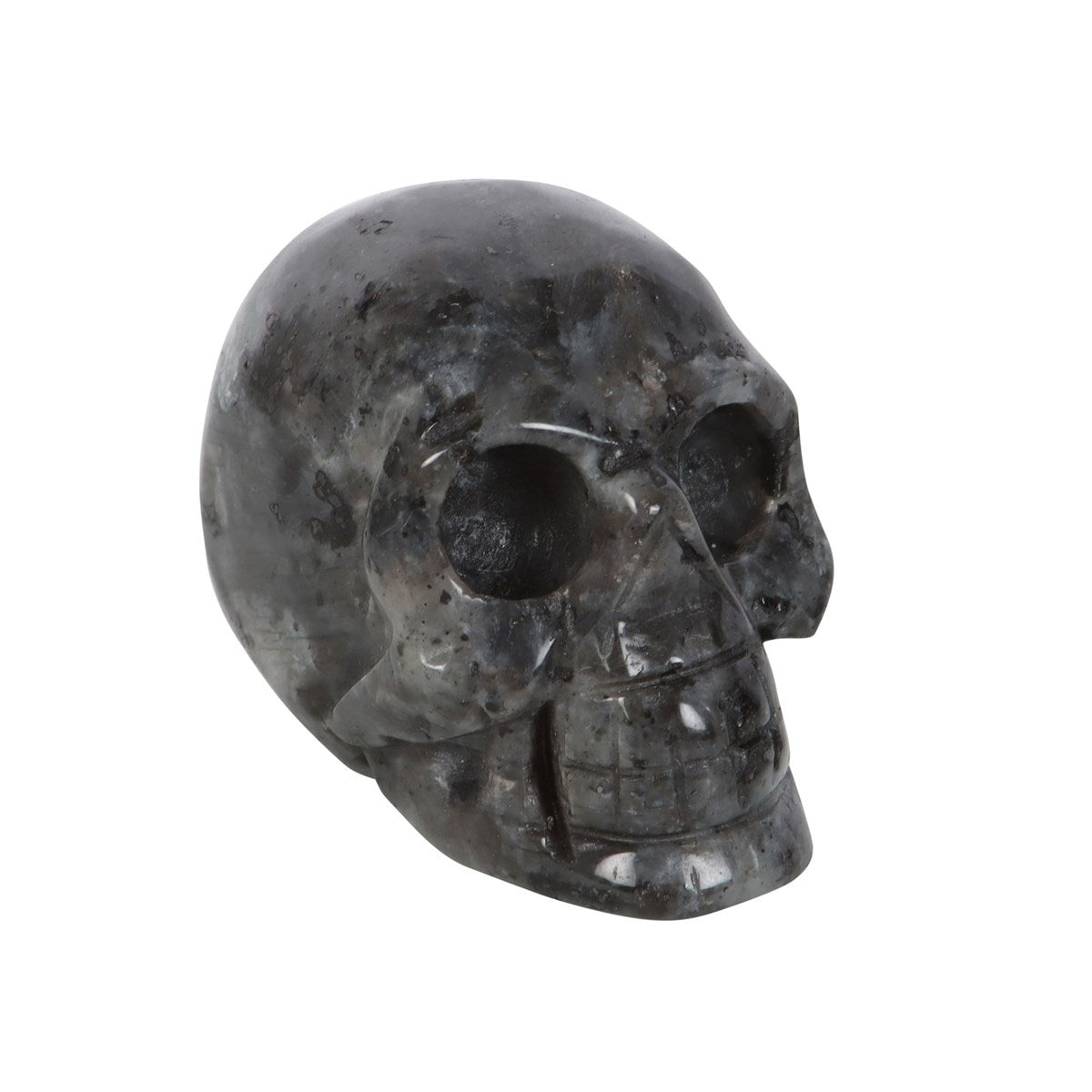 Kate's Clothing Black Labradorite Crystal Skull – Gothic Desk Accessory