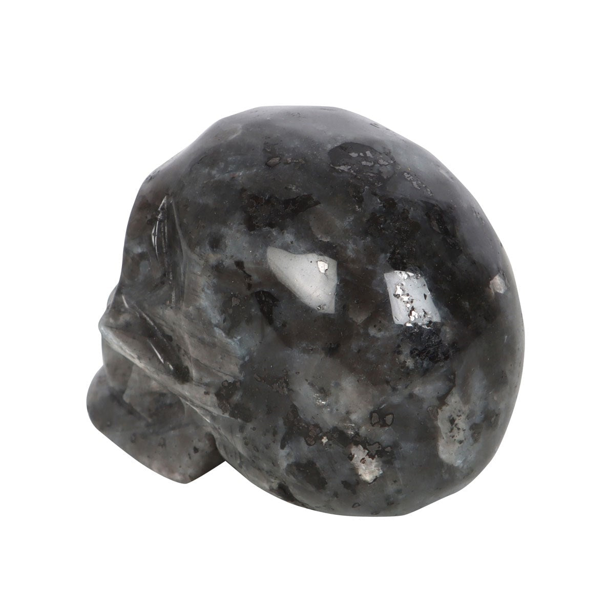 Kate's Clothing Black Labradorite Crystal Skull – Gothic Desk Accessory