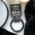 Black Obsidian Skull Bracelet by Kate's Clothing – Stainless Steel Gothic