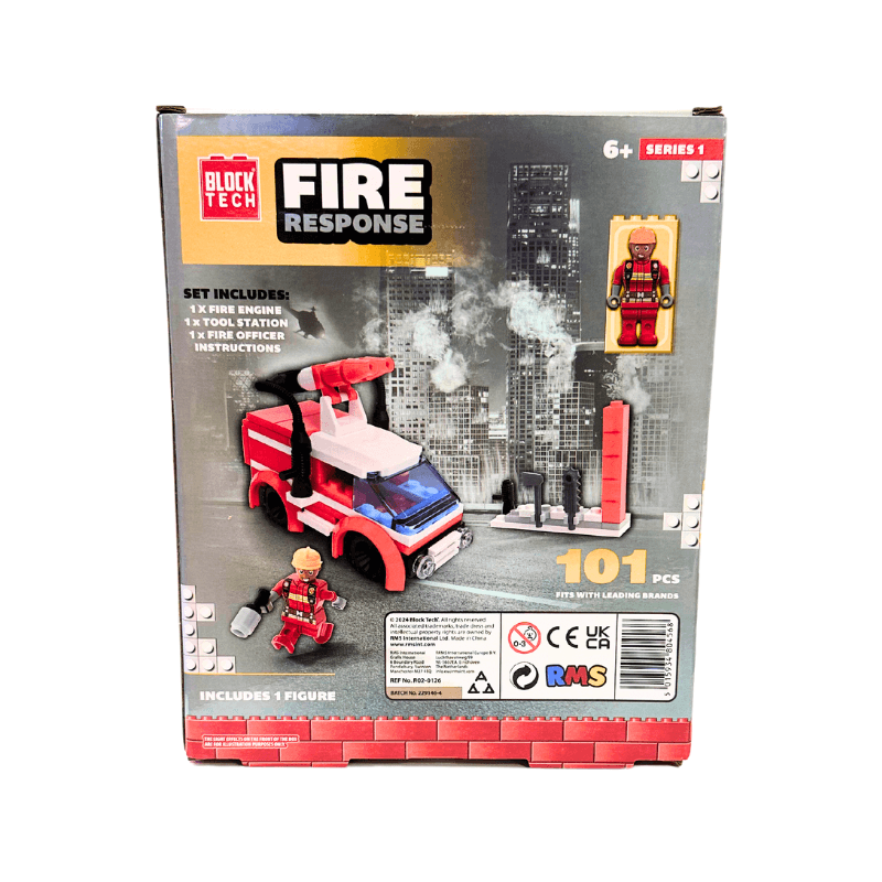 Block Tech Fire Response Building Blocks Construction Set - 101 Pieces