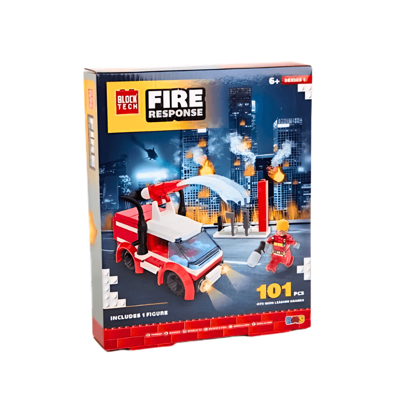 Block Tech Fire Response Building Blocks Construction Set - 101 Pieces