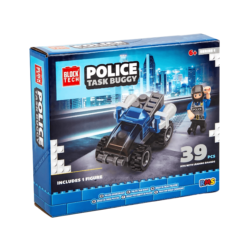 PoundFun Block Tech Police Task Buggy Building Blocks Construction Set
