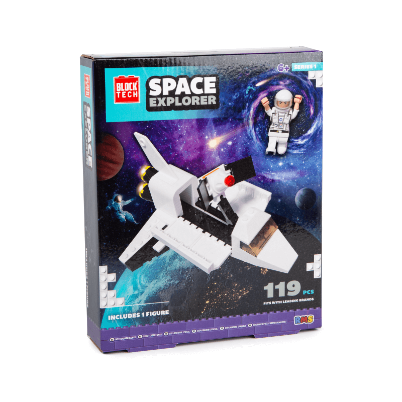 Block Tech Space Explorer Building Set - Lego Compatible (119 Pieces)