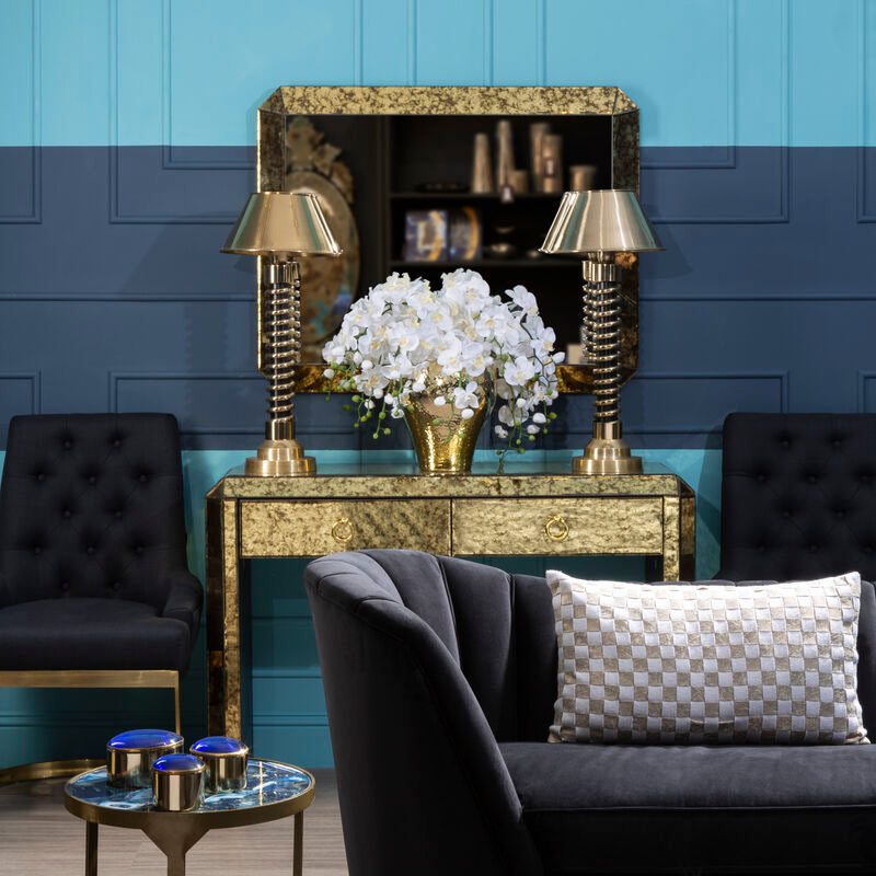 Orsina Komo Wall Mirror – Antique Gold Bevelled Horizontal Mirror