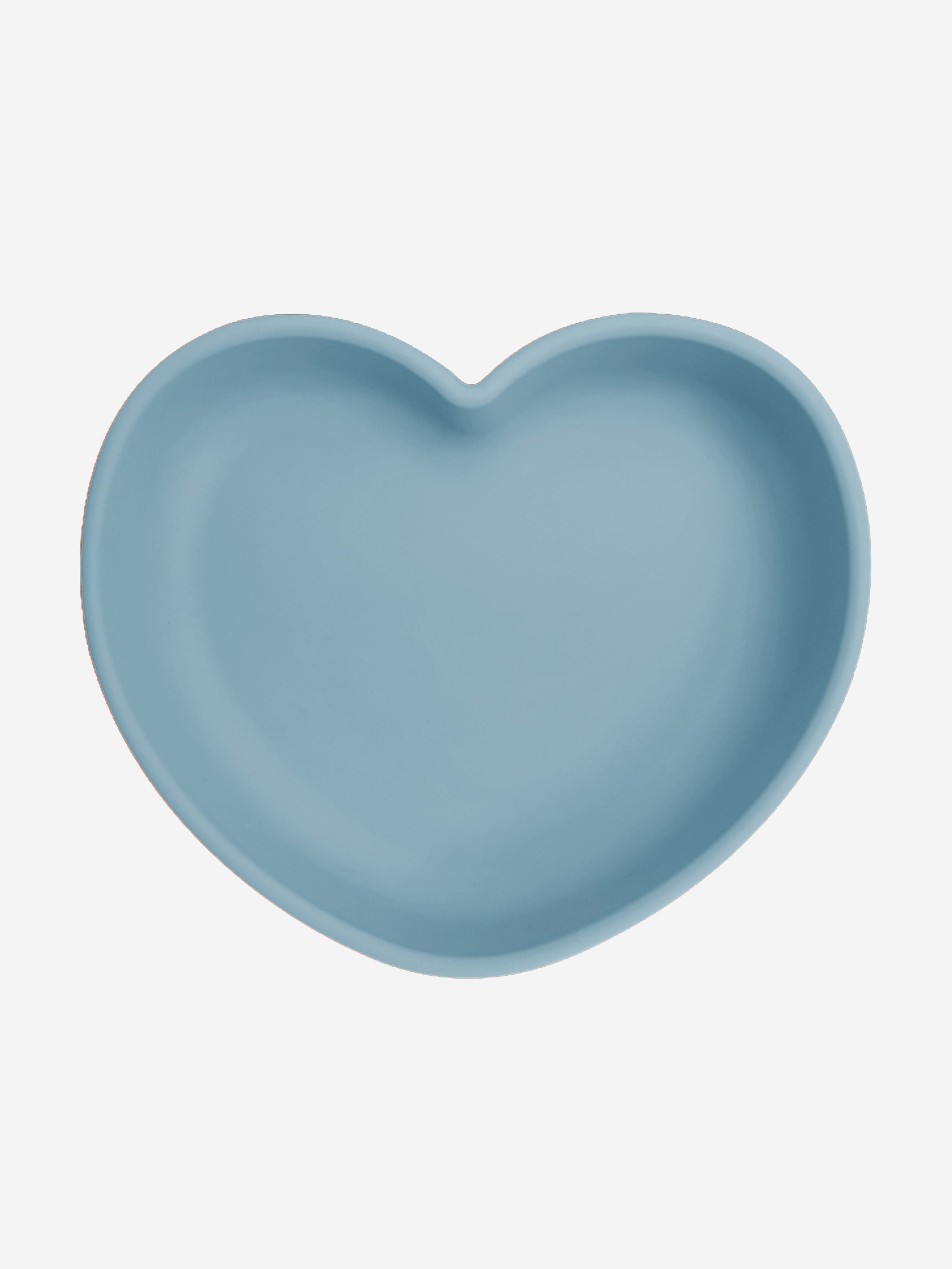 Bloom Bambini Heart Shaped Silicone Suction Plate for Babies – Blue