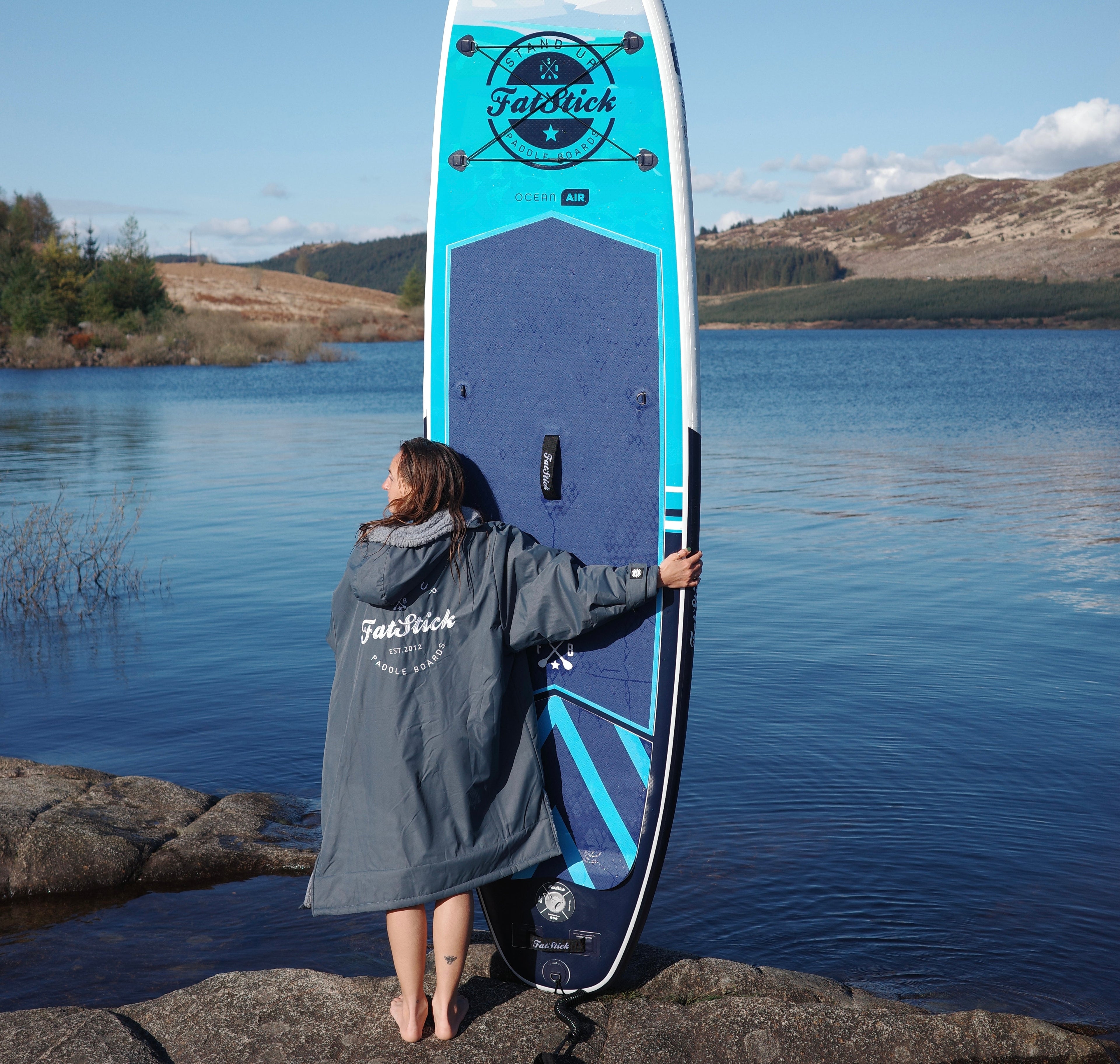 FatStick FatWrap Waterproof Recycled Fleece Changing Robe – Unisex Dry Coat