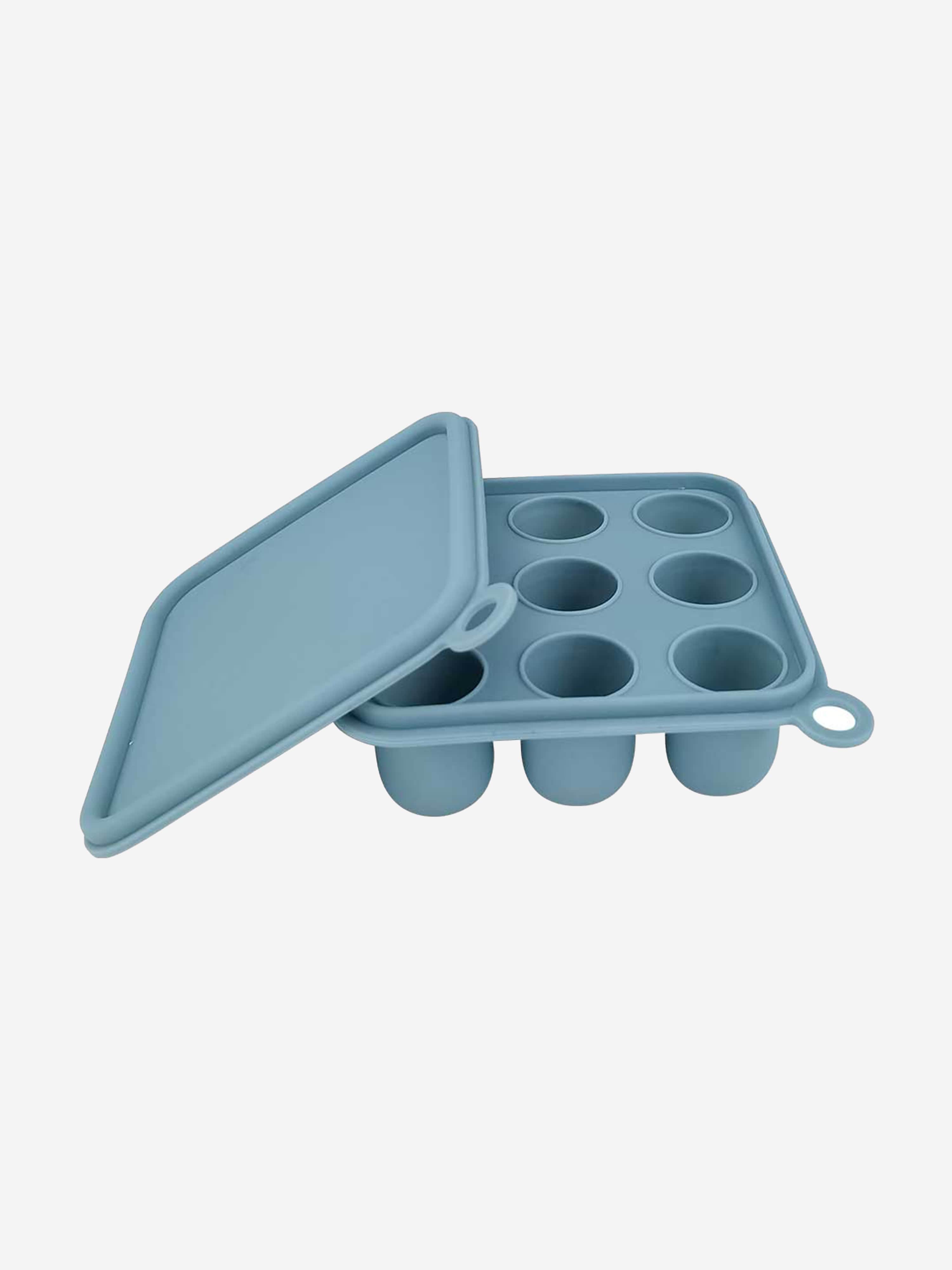 Bloom Bambini Silicone Baby Freezer Cube Trays with Lid – Blue