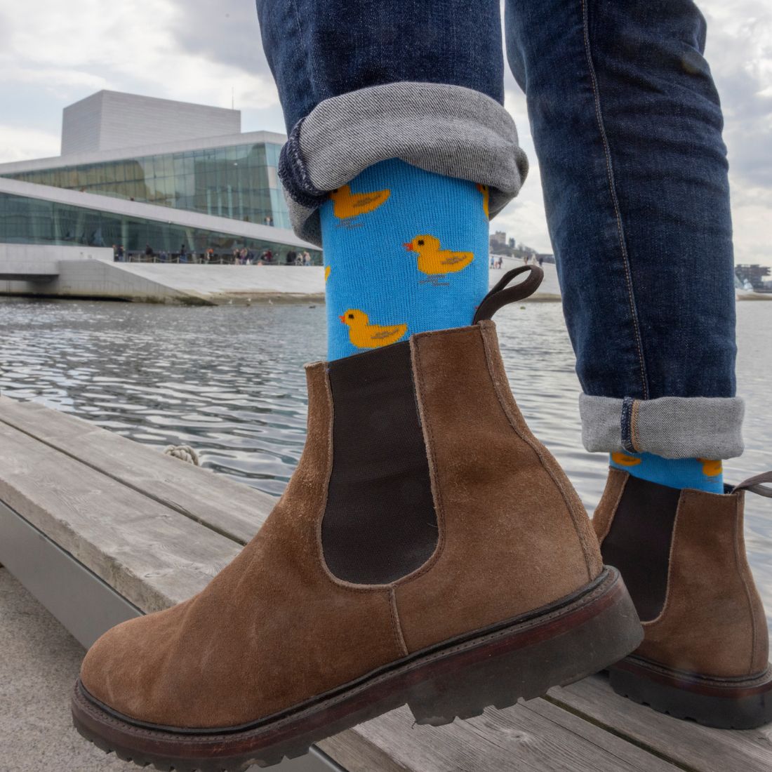 Swole Panda Duck Bamboo Socks – Sustainable Novelty Socks with Duck Print