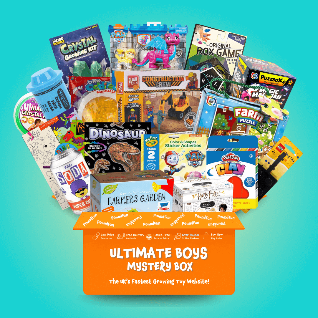 PoundFun Boys Mystery Toy Box | 12+ Action Figures & Activities