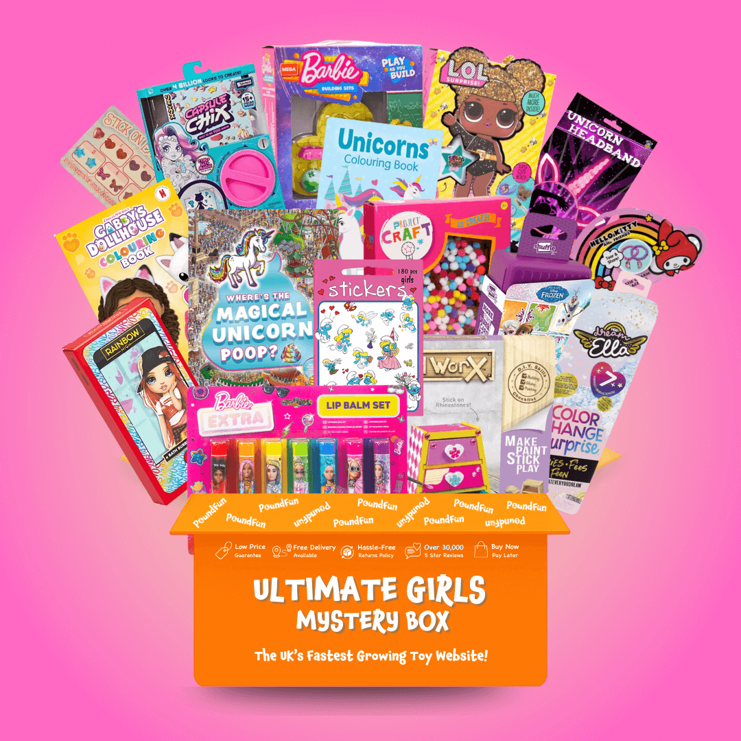 PoundFun Girls Mystery Toy Box | 12+ Items with LOL Surprise & Dolls