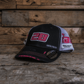Uggly & Co Bradley Ray #28 Trucker Hat – Black with Pink & Purple