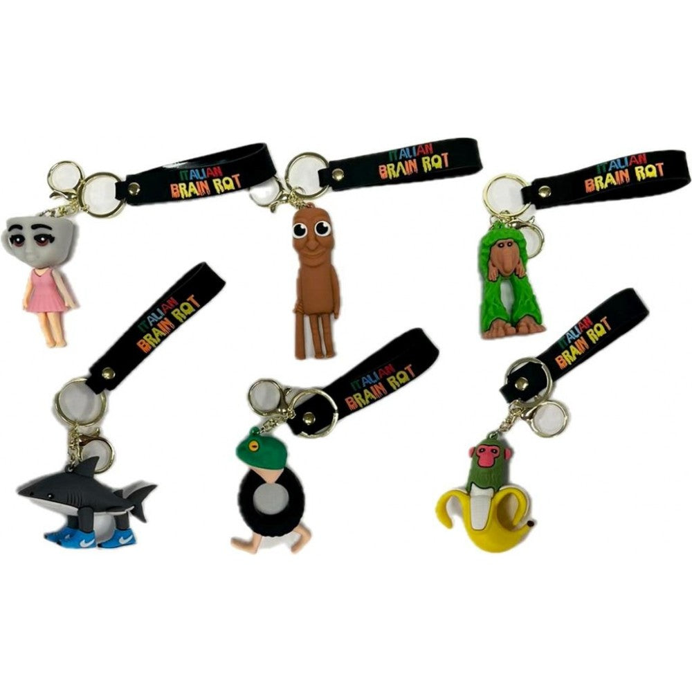 Brainrot 3D Character Keychain by Snaps – Novelty Backpack Charm