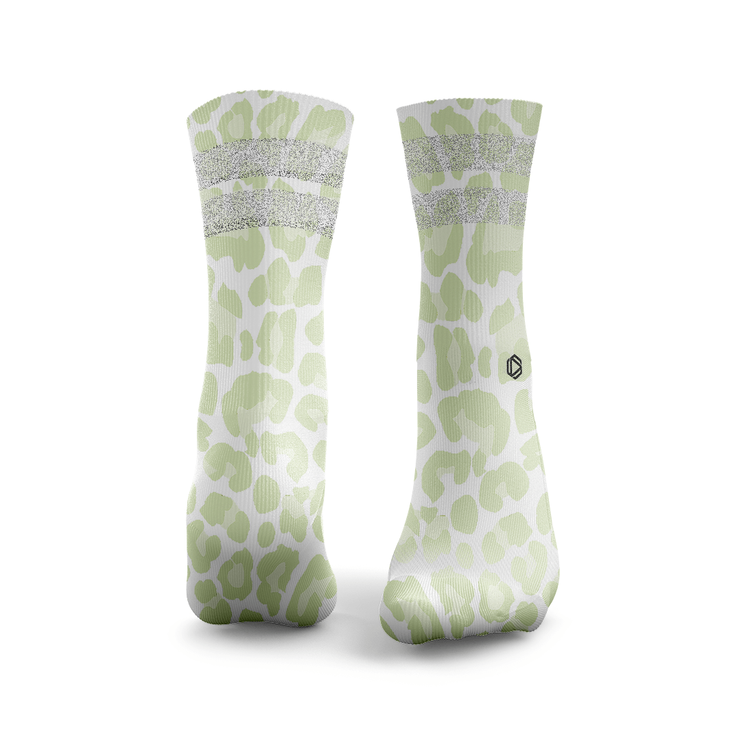 Leopard Print Glitter Socks