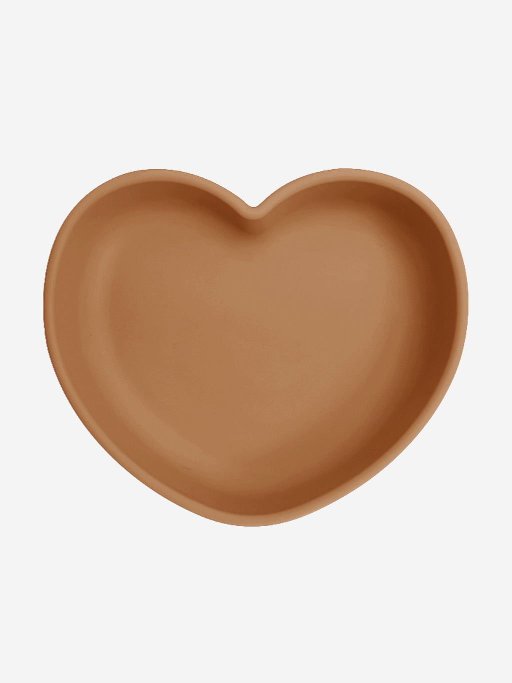Bloom Bambini Heart Shaped Silicone Suction Plate for Kids – Brown