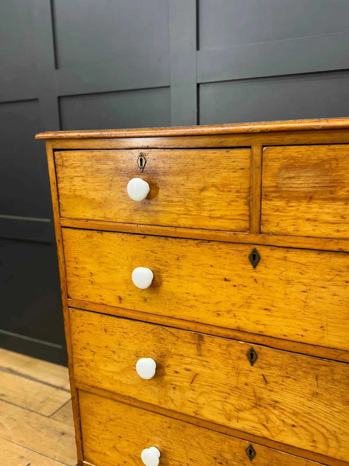 Antique Pine Chest of Drawers Victorian Country House Storage