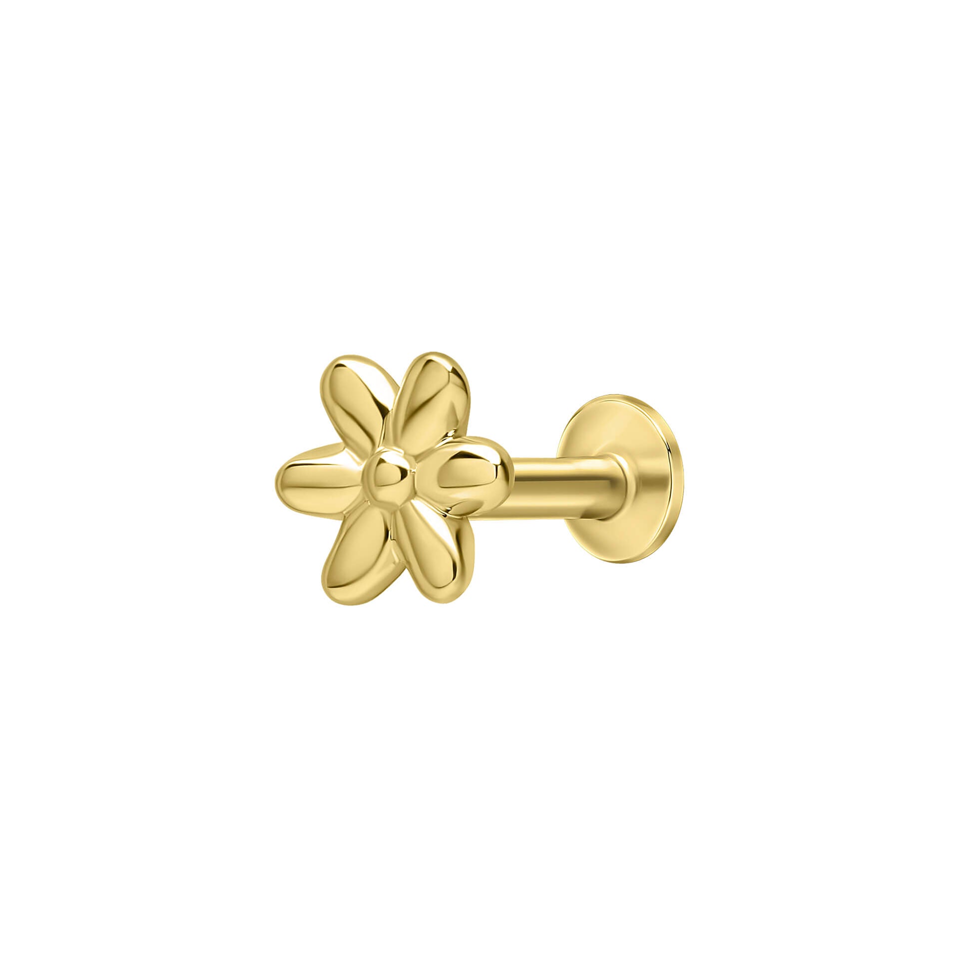 Gecko Jewellery Flower Labret Stud Earring | Recycled Sterling Silver
