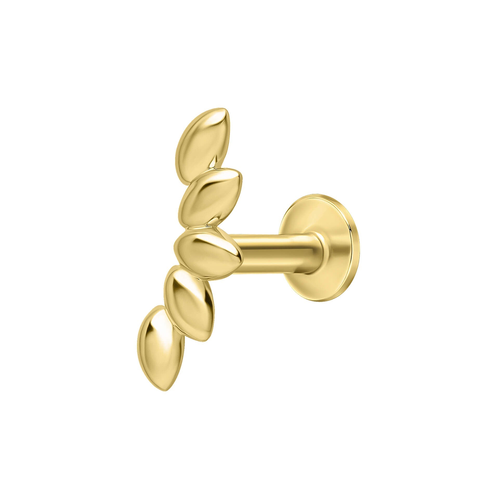 Gecko Jewellery Navette Cluster Labret Stud Earring - Sterling Silver