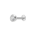 Gecko Jewellery Cubic Zirconia Bezel Labret Stud Earring – Sterling Silver
