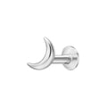 Gecko Jewellery Crescent Moon Labret Stud Earring | Recycled Silver