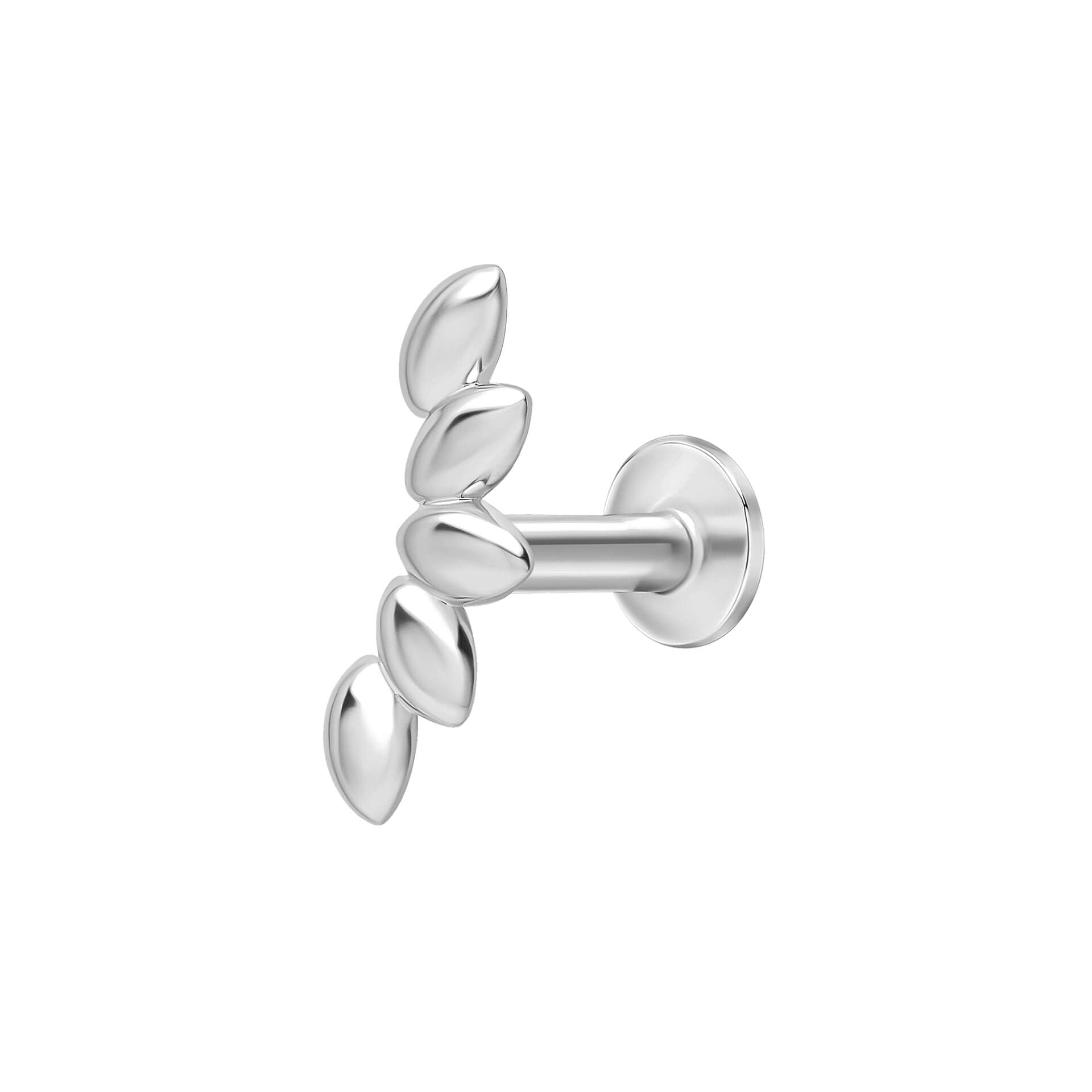 Gecko Jewellery Navette Cluster Labret Stud Earring - Sterling Silver