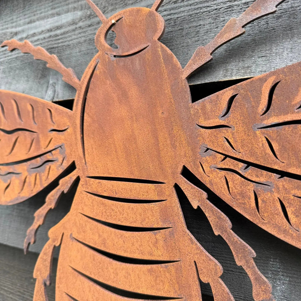 Rustic Warehouse Norfolk Large Metal Bee Wall Art – 2mm Steel Plaque