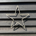 Rustic Metal Stars | Distressed White Steel Garden Wall Art | 44cm