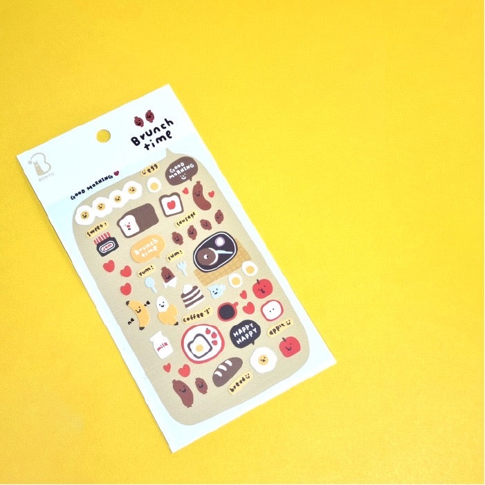 LuLuFun Studio Breakfast Time Decorative Stickers for Journaling