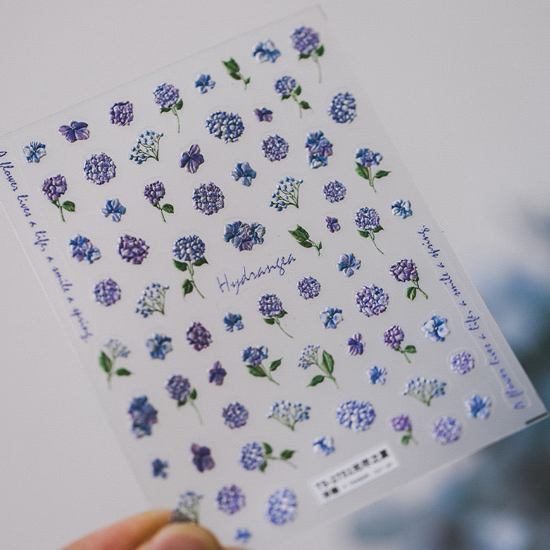 LuLuFun Studio Endless Summer Floral Nail Art Stickers - 1 Sheet