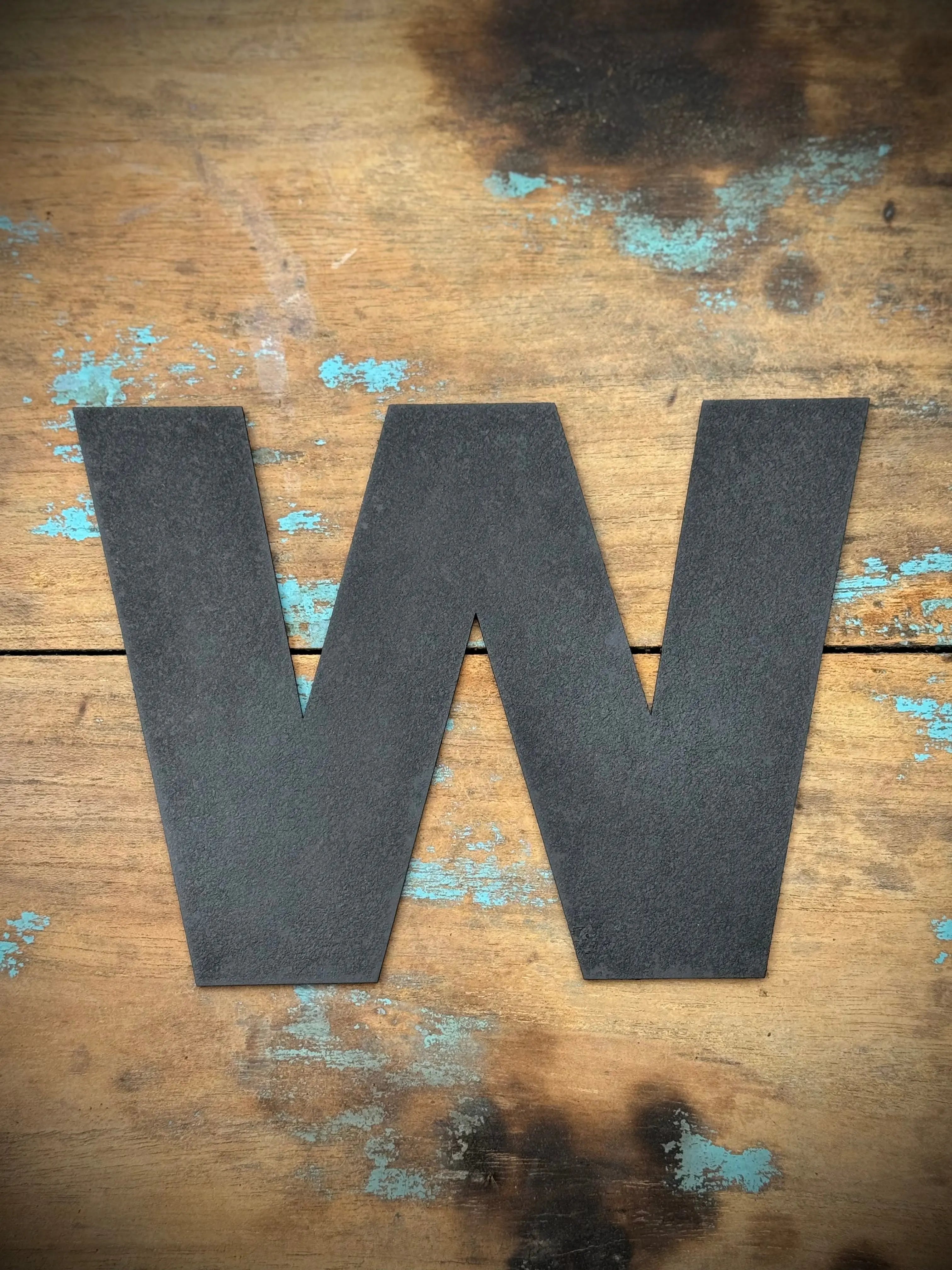 Rustic Black Metal Letters – Industrial Steel Wall Decor by Rustic Warehouse