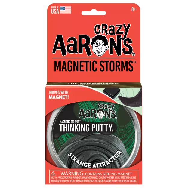 Crazy Aaron's Magnetic Thinking Putty – Strange Attractor Black