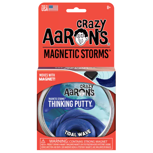 Crazy Aaron's Magnetic Thinking Putty – Tidal Wave Cobalt Blue with Magnet