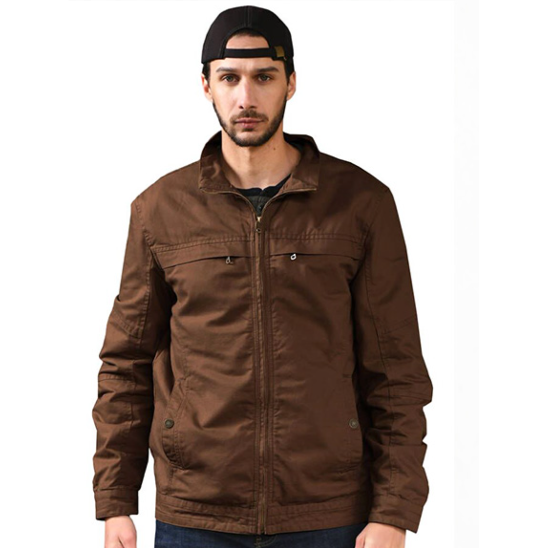 Massive Discounts Men's Cotton Harrington Jacket – Brown Lightweight Coat