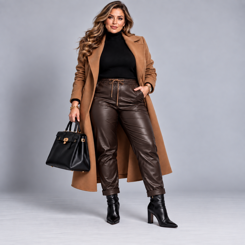 ROCKTHOSECURVES FAUX LEATHER VERY STRETCHY MAGIC TROUSERS / JEANS