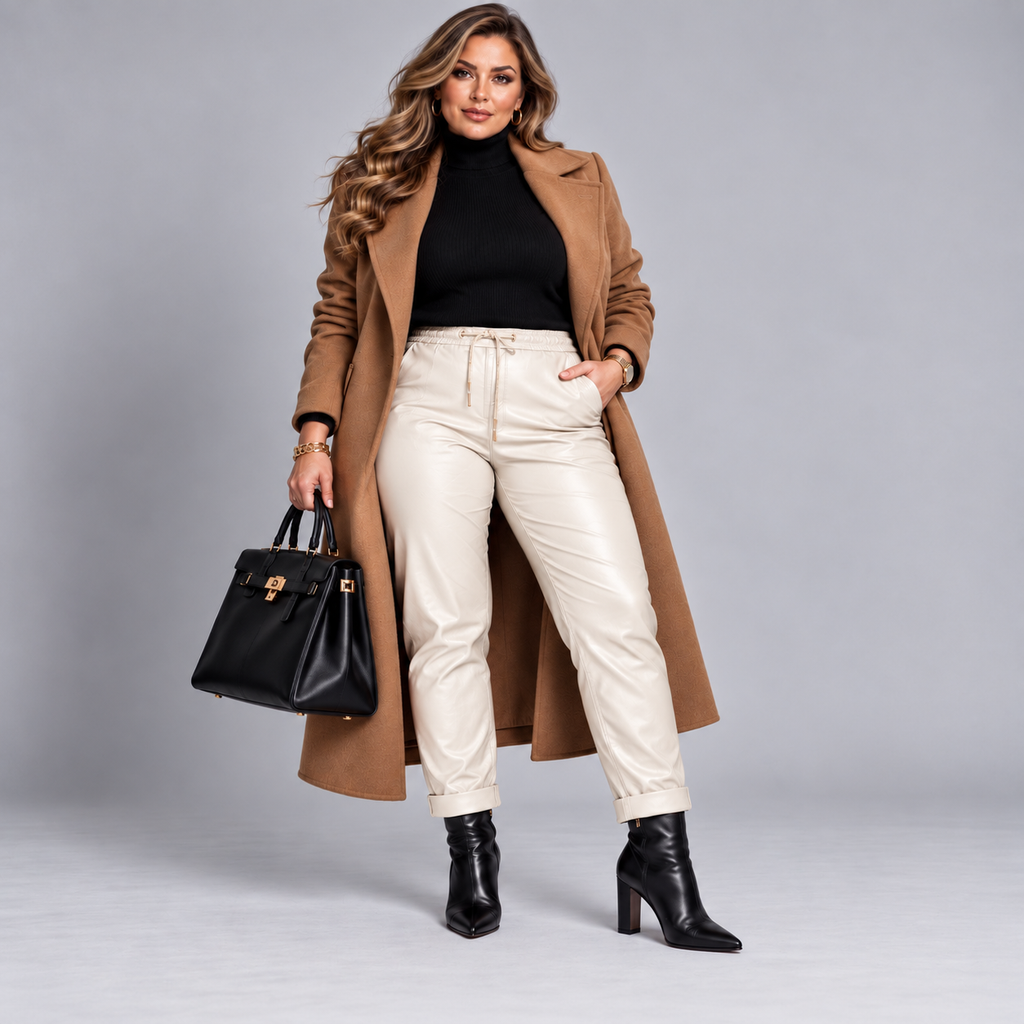 ROCKTHOSECURVES FAUX LEATHER VERY STRETCHY MAGIC TROUSERS / JEANS