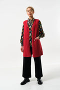 Cathel Borg Longline Waistcoat - Red
