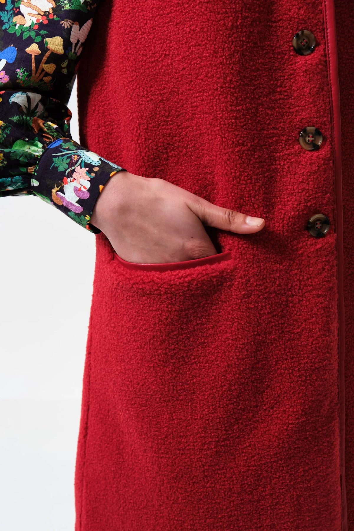 Cathel Borg Longline Waistcoat - Red