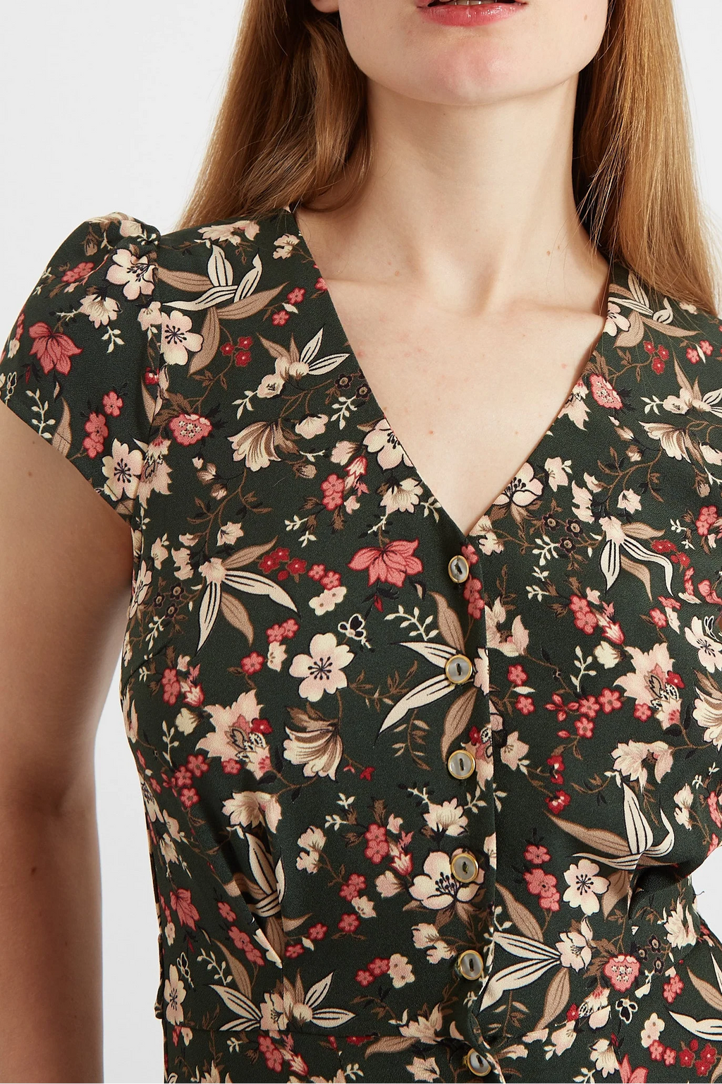 Cathy Tapestry Print Midi Tea Dress
