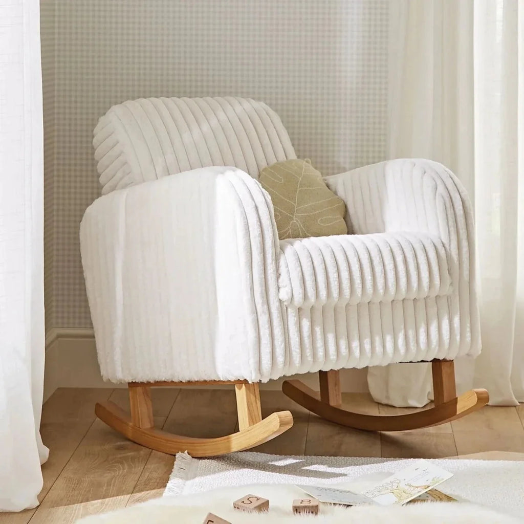 CuddleCo Etta Nursing Chair - Faux Fur Cream - image 1