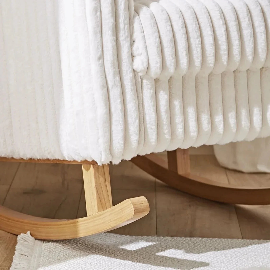 CuddleCo Etta Nursing Chair - Faux Fur Cream - image 3
