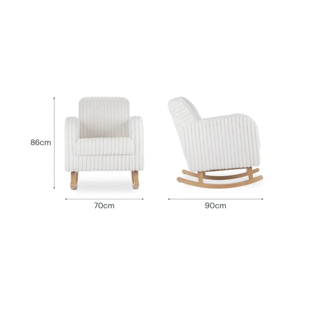 CuddleCo Etta Nursing Chair - Faux Fur Cream - image 7