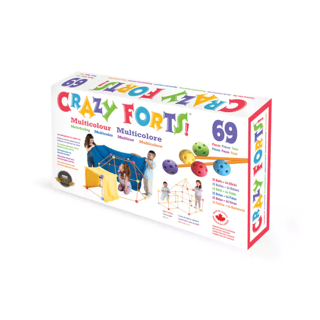 Crazy Forts! Kids Building Toy Construction Set by Snaps - 69 Pieces