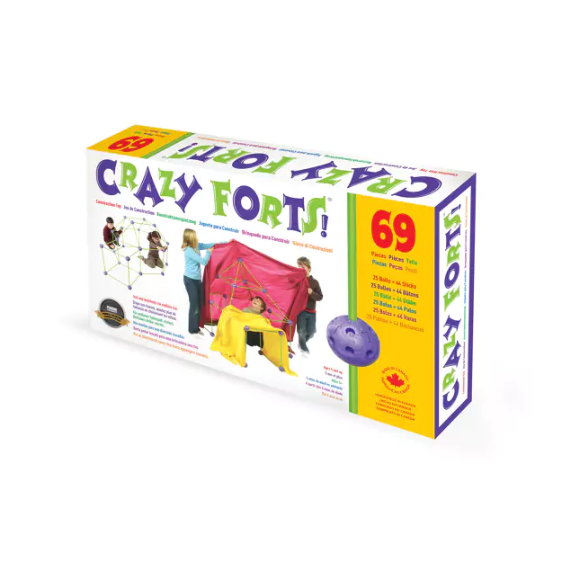 Crazy Forts! Kids Building Toy Construction Set by Snaps - 69 Pieces