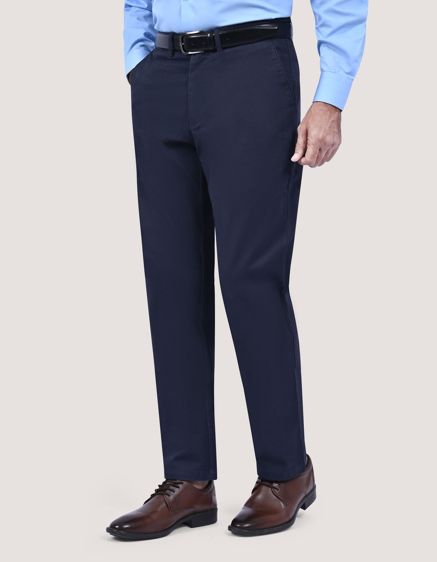 Navy Cross Pocket Twill Chino Trouser