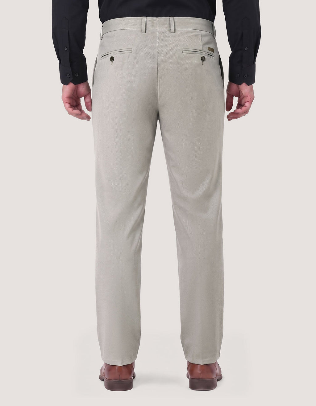 Light Grey Textured Chinos