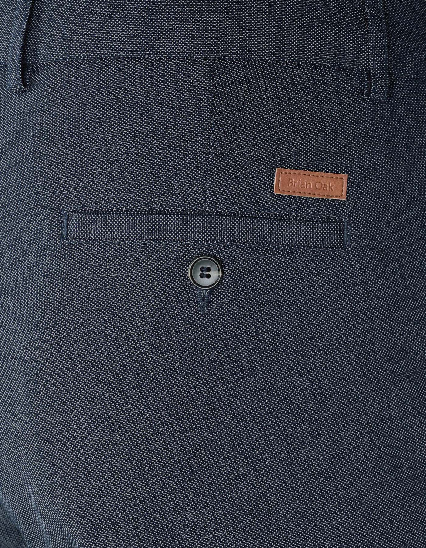Blue Textured Chino Trouser