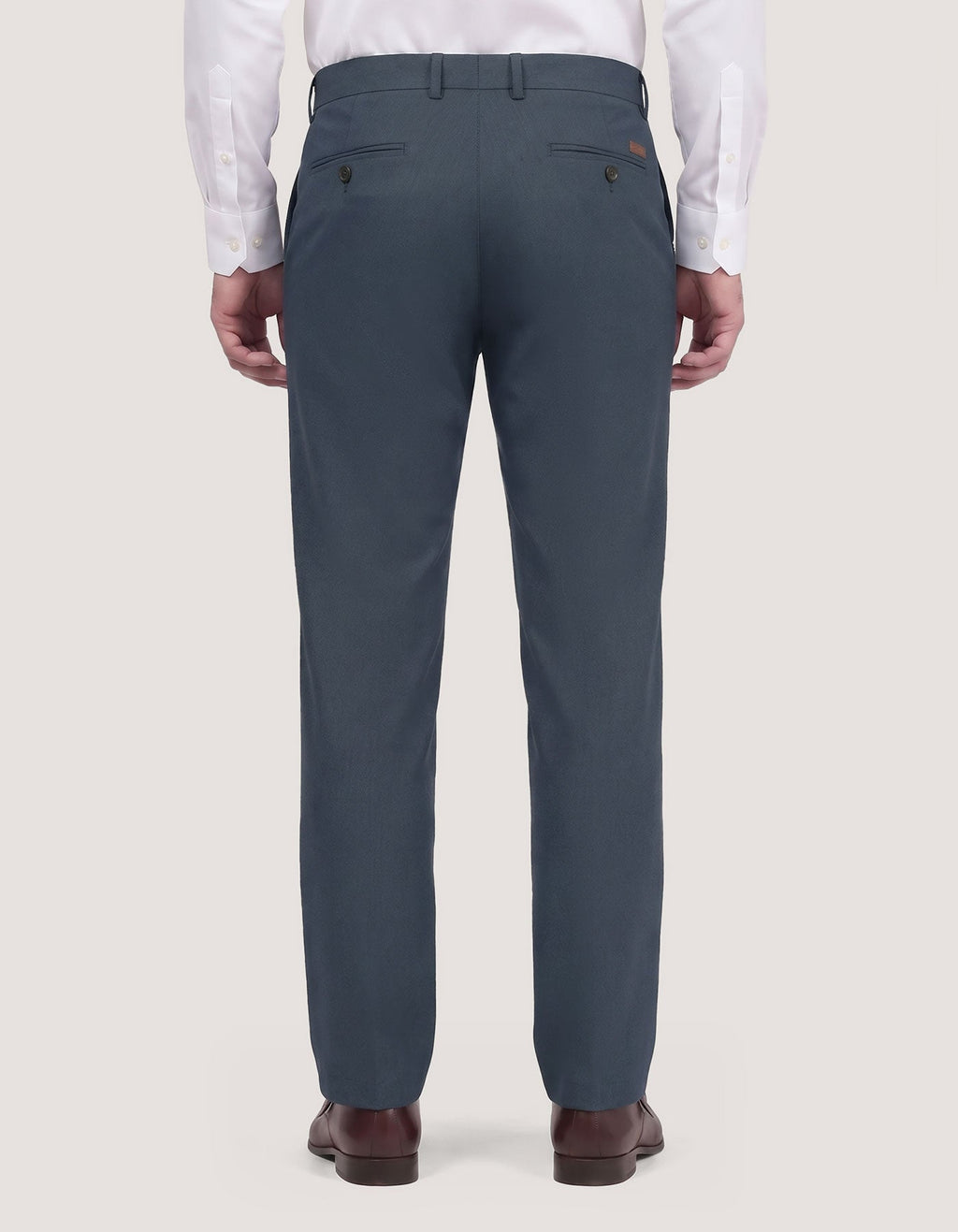 Blue Textured Chino Trouser