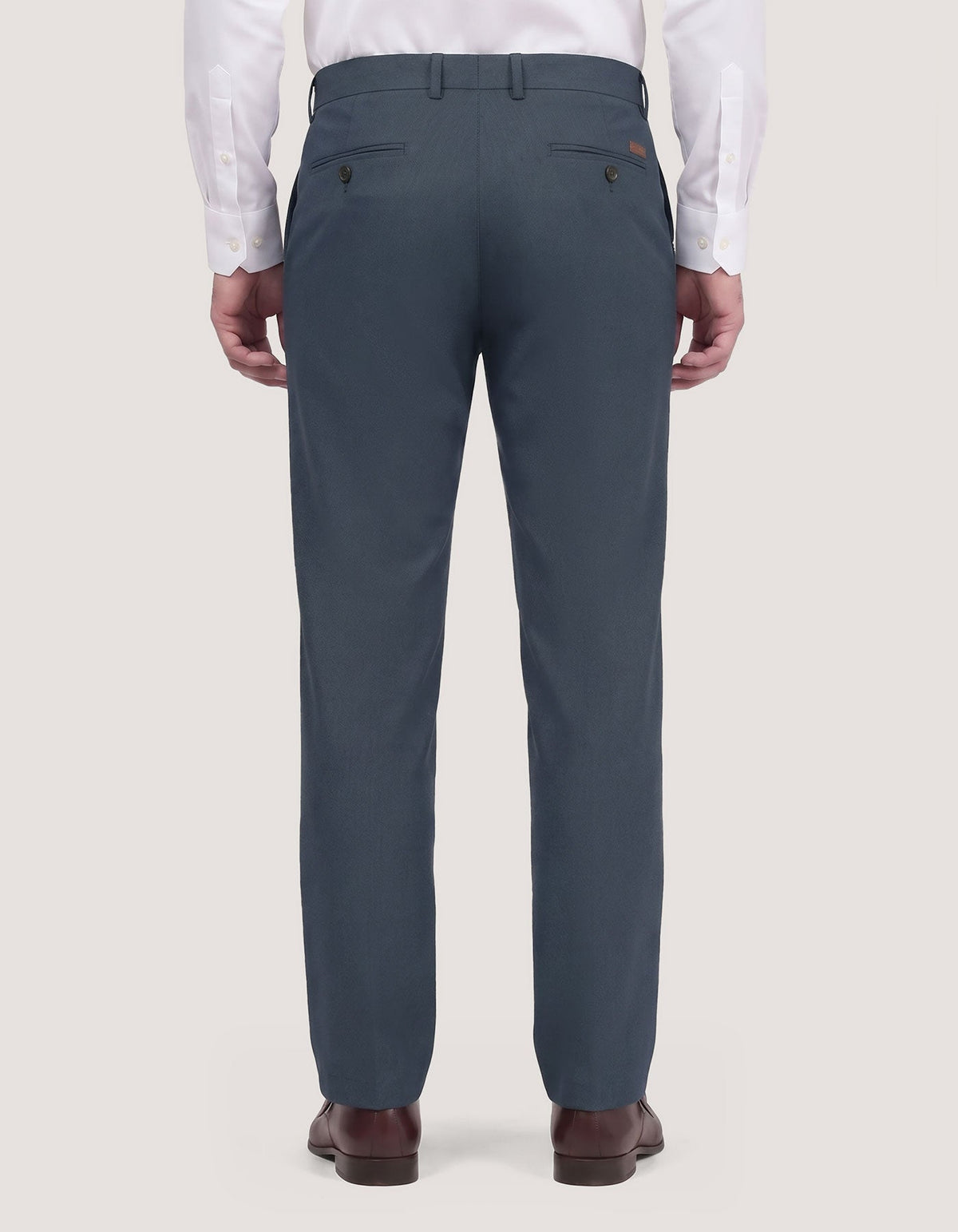 Blue Textured Chino Trouser
